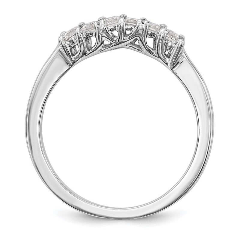 14k White Gold Real Diamond Wedding Band
