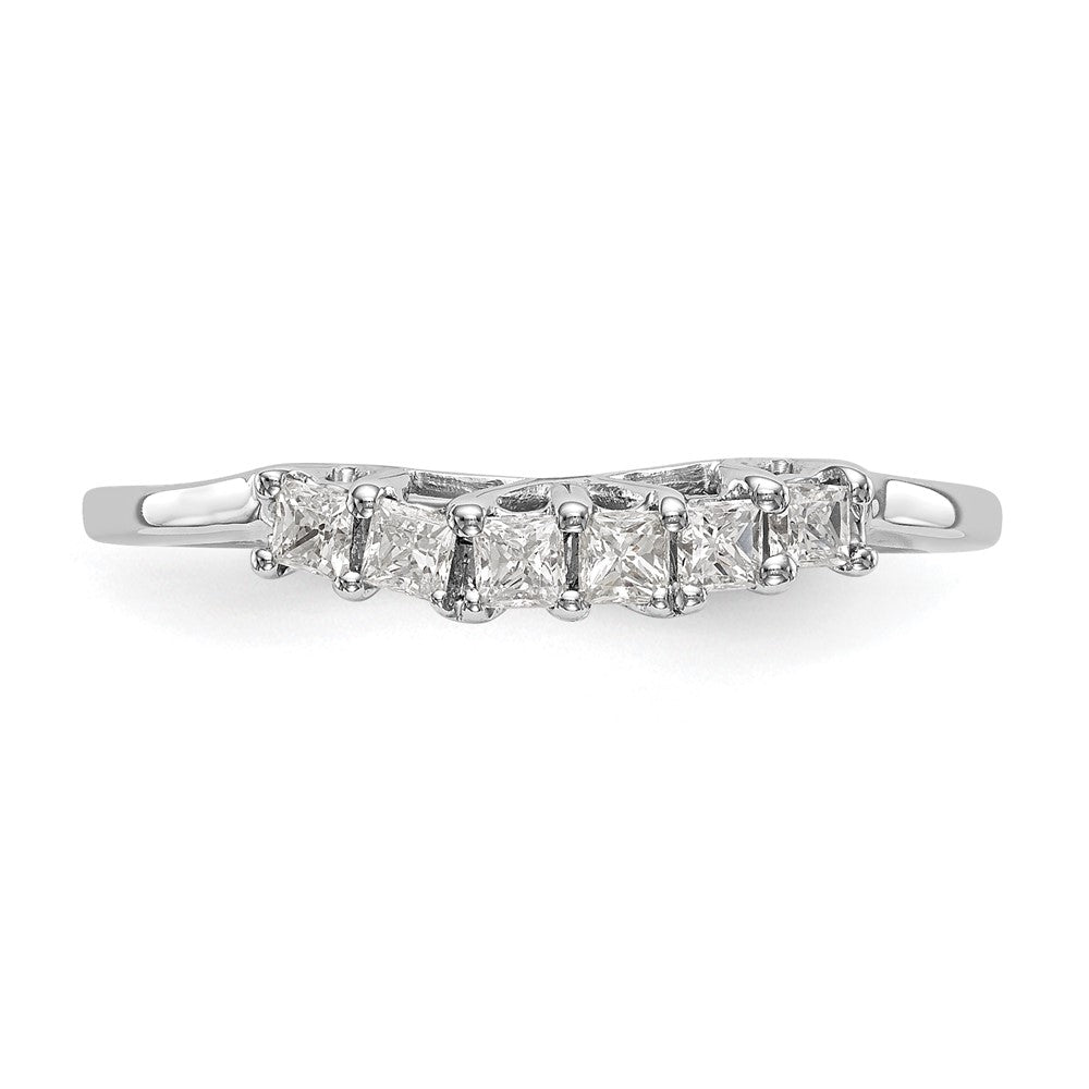 14k White Gold Real Diamond Wedding Band