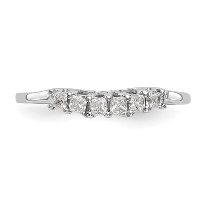 14k White Gold Real Diamond Wedding Band