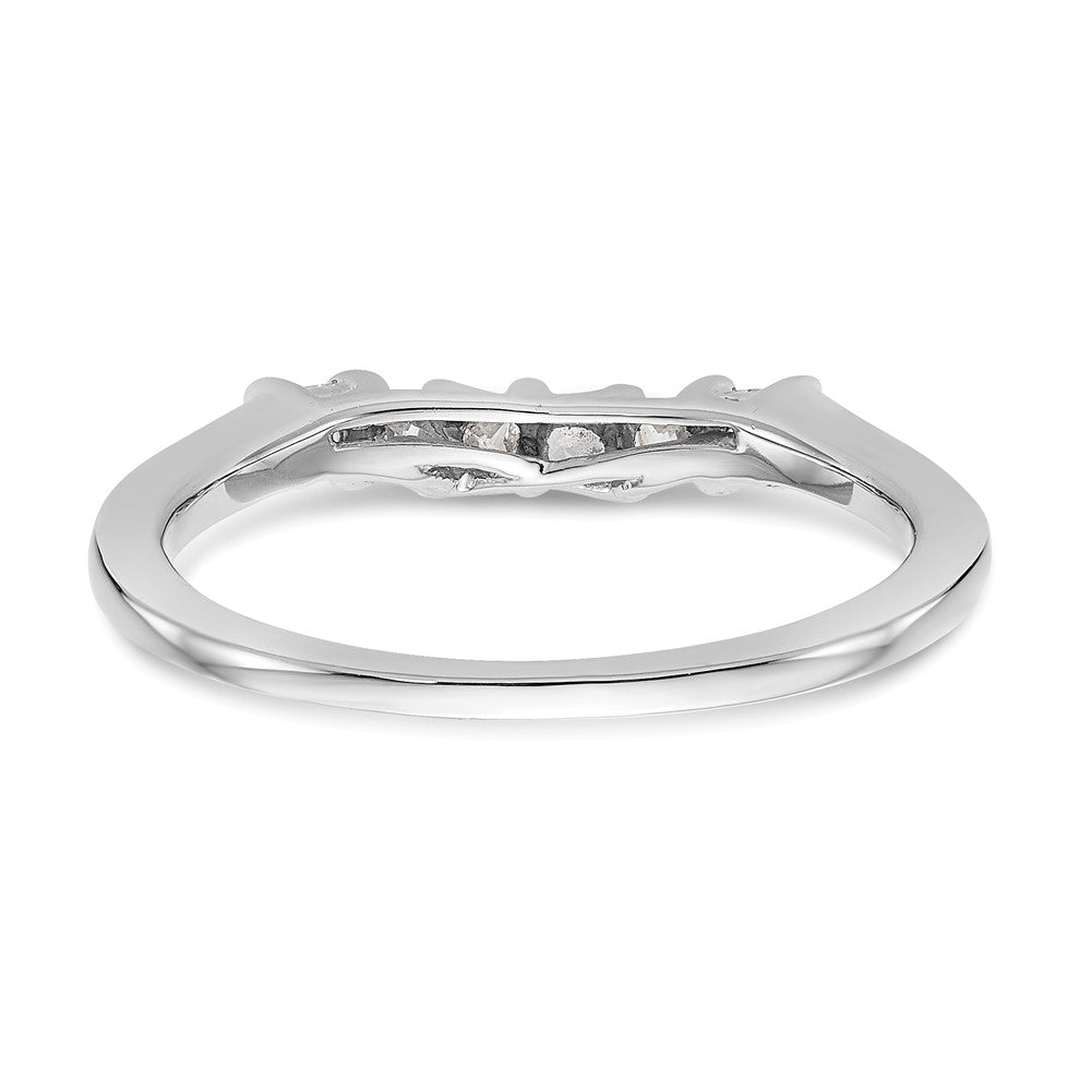 14k White Gold Real Diamond Wedding Band
