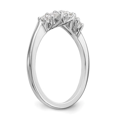 14k White Gold Real Diamond Wedding Band