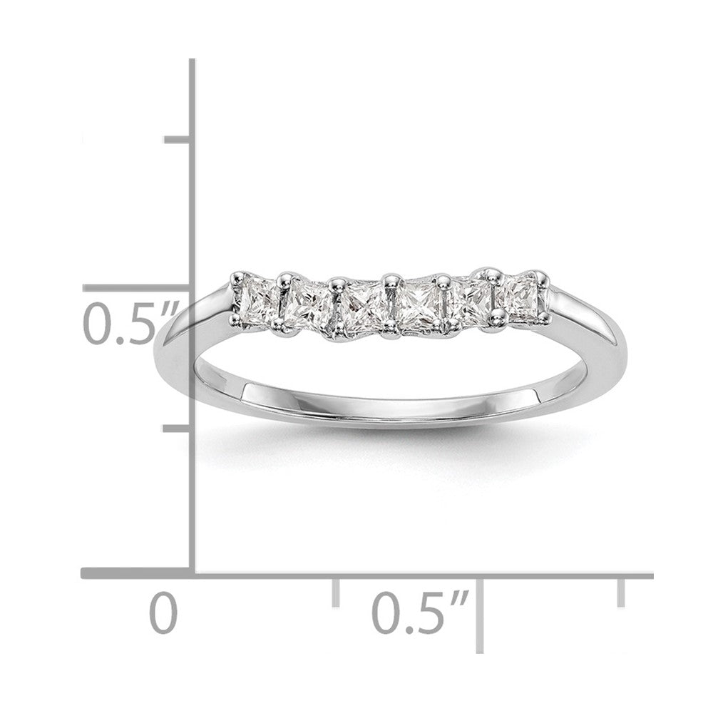 14k White Gold Real Diamond Wedding Band