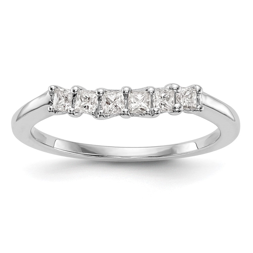 14k White Gold Real Diamond Wedding Band