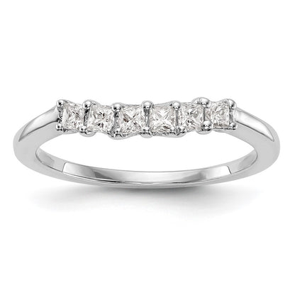 14k White Gold Real Diamond Wedding Band