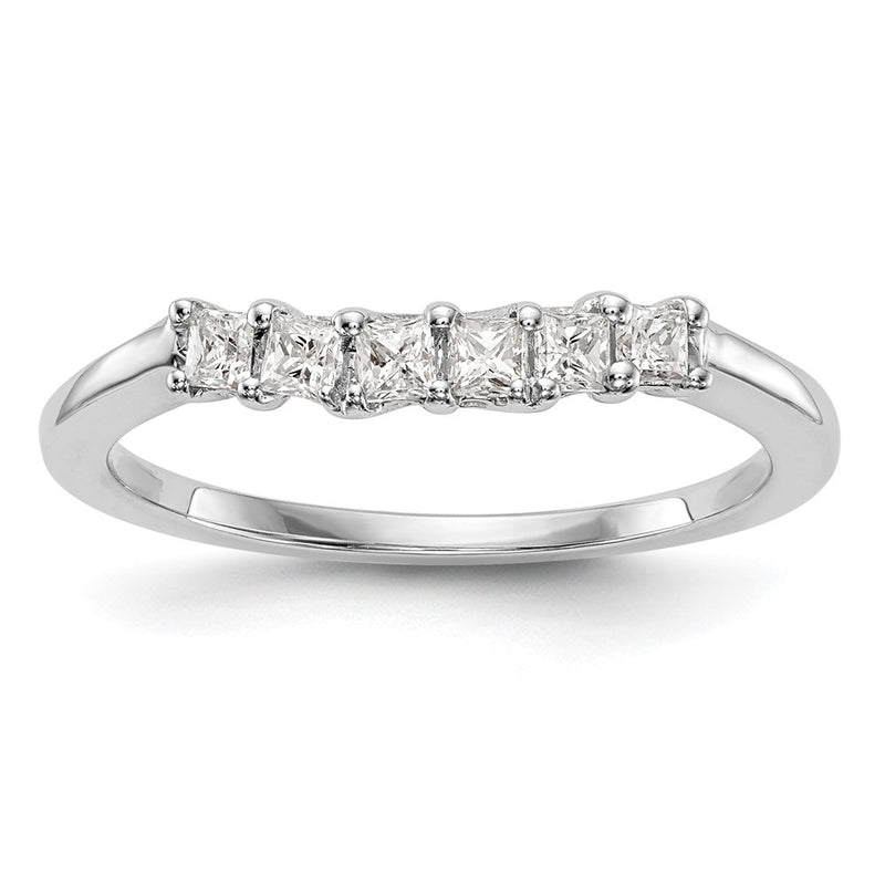 14k White Gold Real Diamond Wedding Band