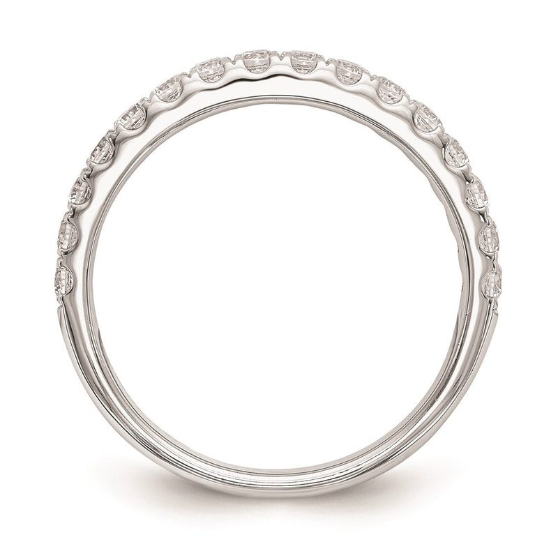 14k White Gold Real Diamond Wedding Band