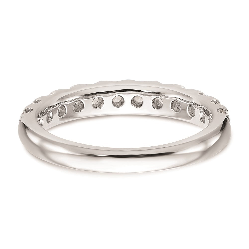 14k White Gold Real Diamond Wedding Band