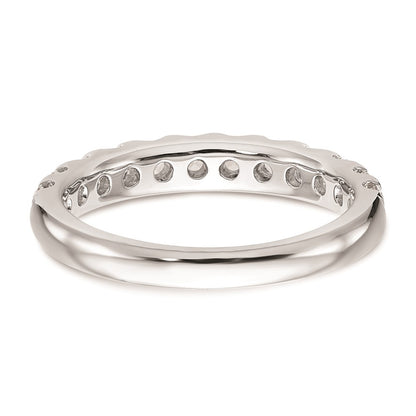 14k White Gold Real Diamond Wedding Band