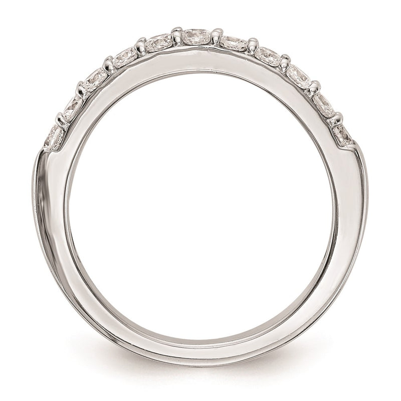 14k White Gold Real Diamond Wedding Band