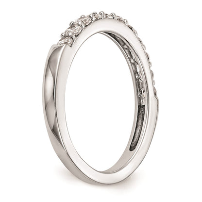 14k White Gold Real Diamond Wedding Band