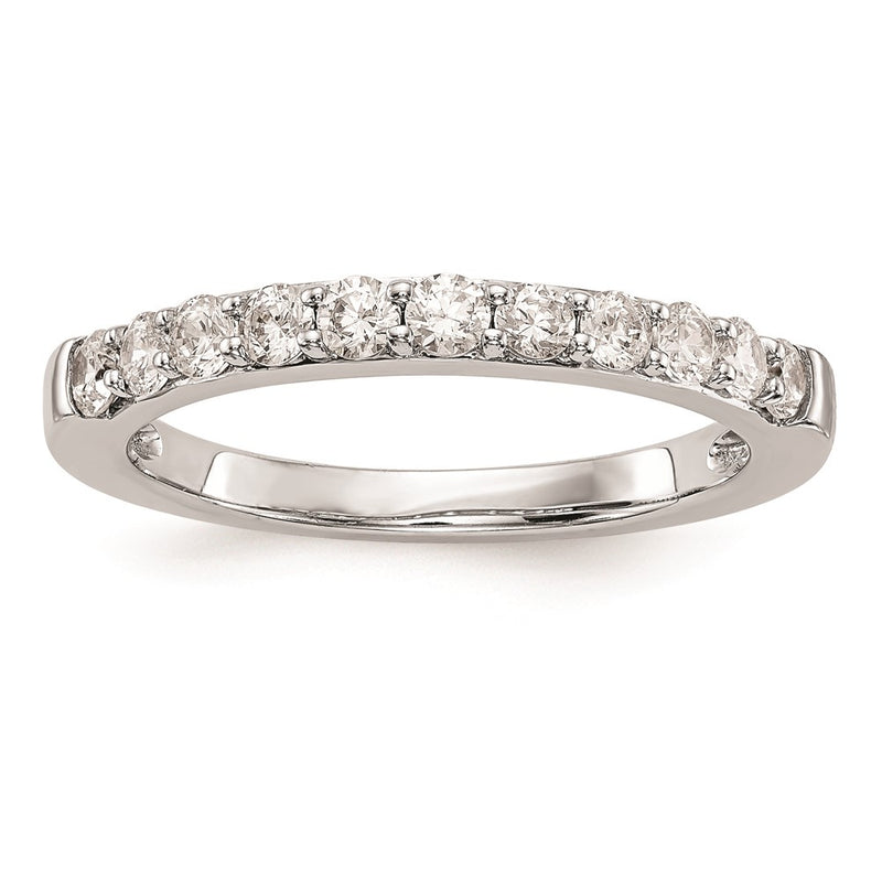 14k White Gold Real Diamond Wedding Band