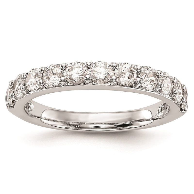 14k White Gold Real Diamond Wedding Band