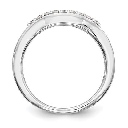 0.18ct. CZ Solid Real 14k White Gold Wedding Wedding Band Ring