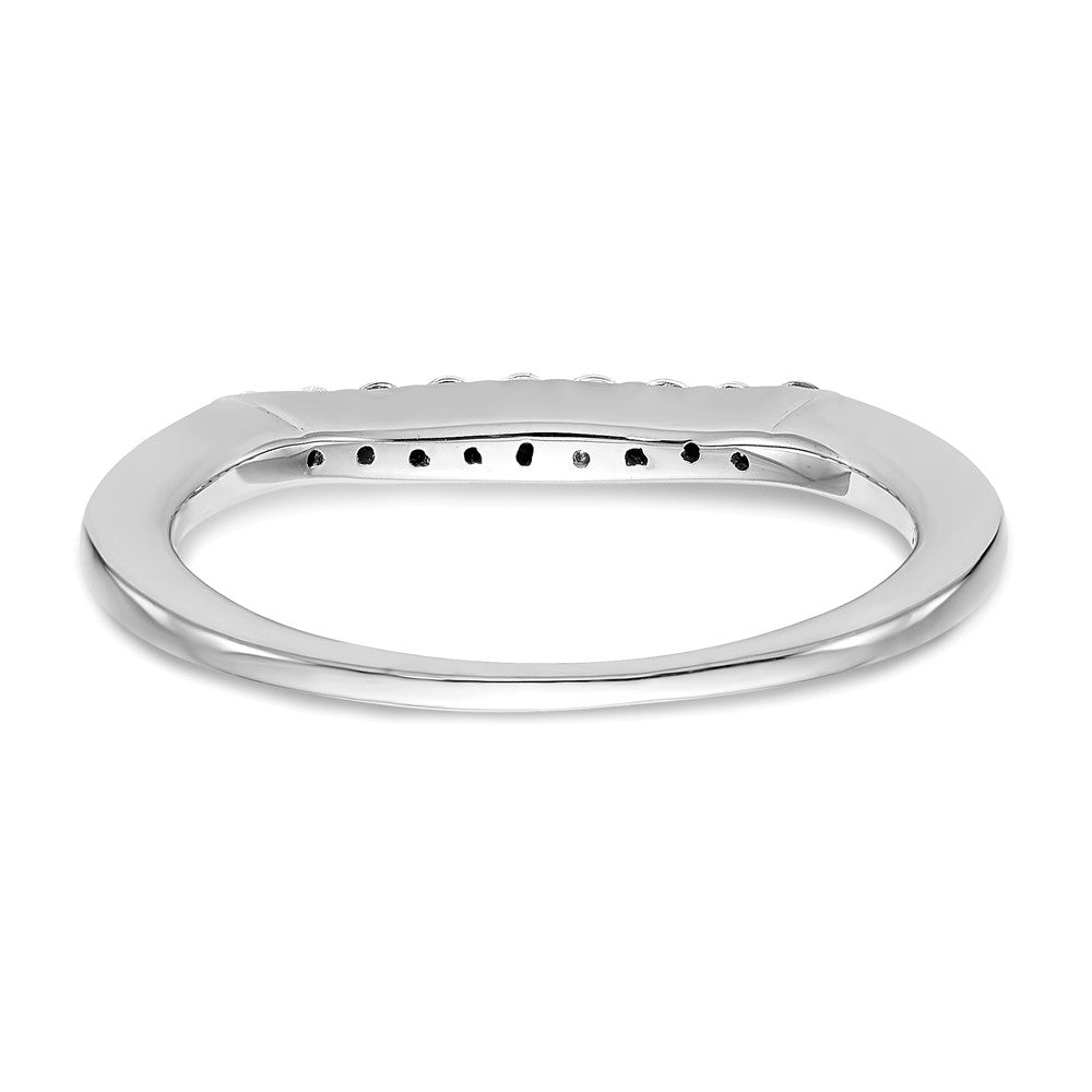 0.18ct. CZ Solid Real 14k White Gold Wedding Wedding Band Ring