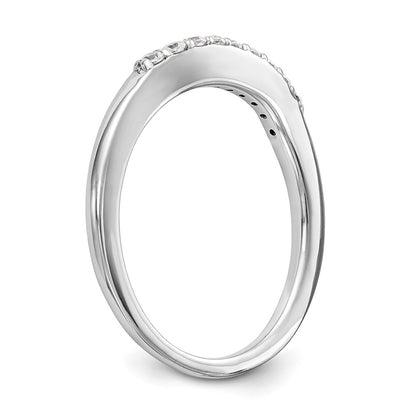 0.18ct. CZ Solid Real 14k White Gold Wedding Wedding Band Ring