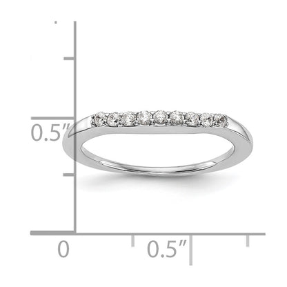 0.18ct. CZ Solid Real 14k White Gold Wedding Wedding Band Ring