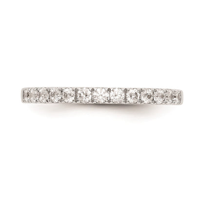 0.30ct. CZ Solid Real 14k White Gold Wedding Wedding Band Ring