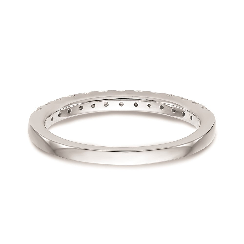 14k White Gold Real Diamond Wedding Band