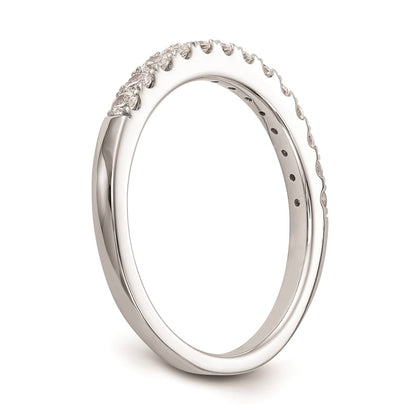 14k White Gold Real Diamond Wedding Band