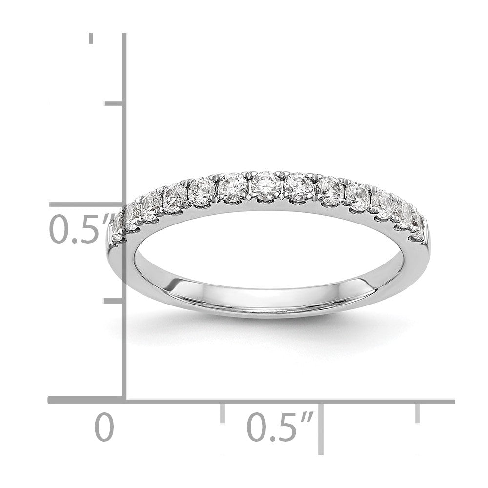 14k White Gold Real Diamond Wedding Band