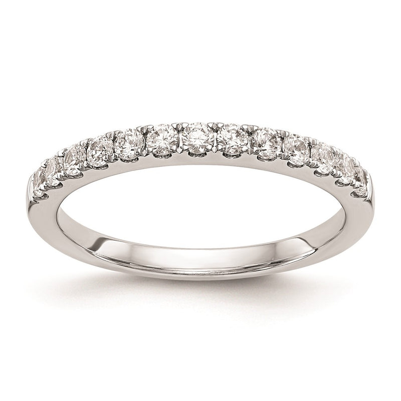 14k White Gold Real Diamond Wedding Band
