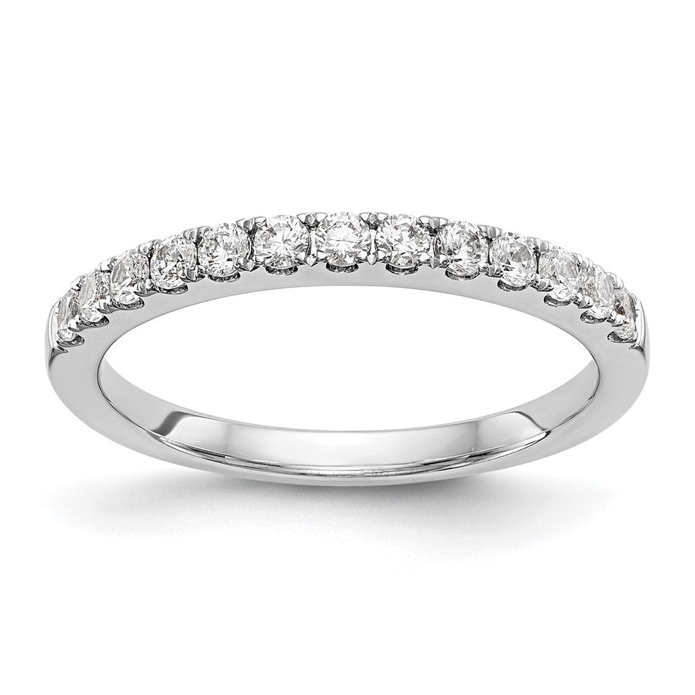 14k White Gold Real Diamond Wedding Band