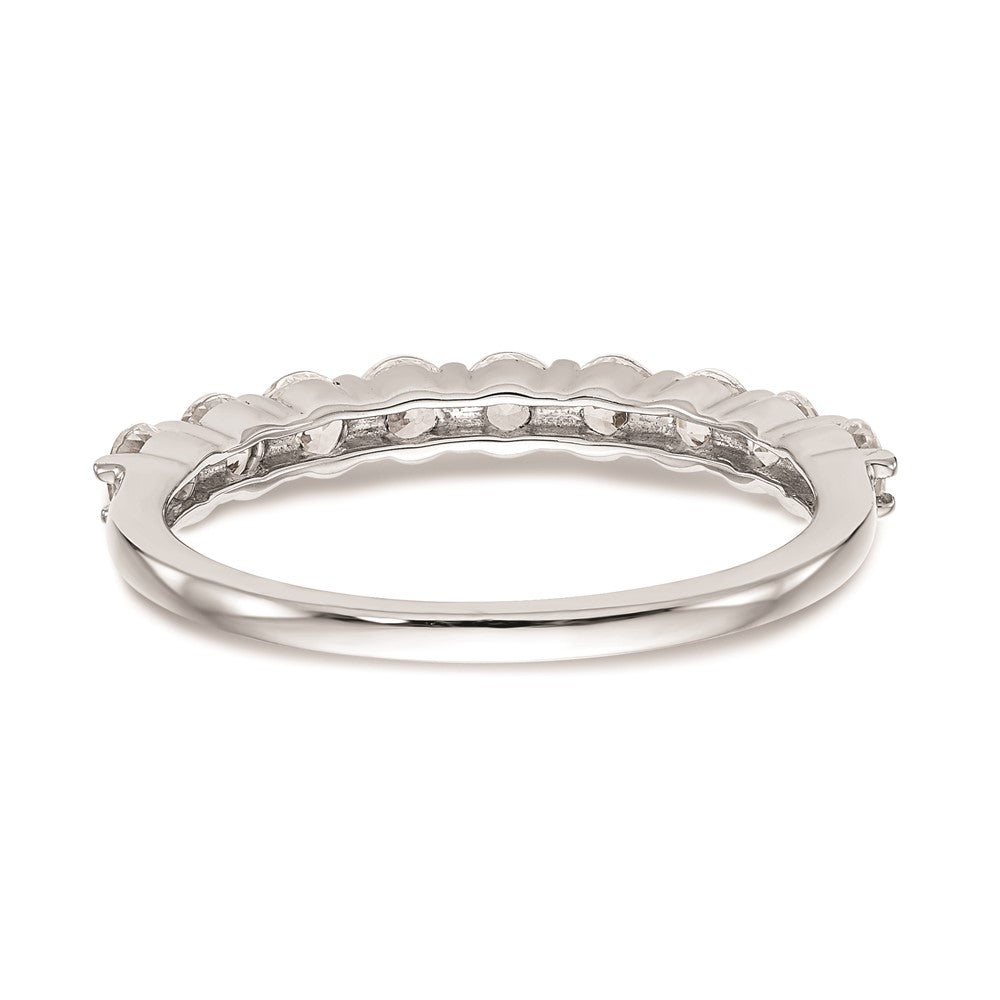 14k White Gold Real Diamond Wedding Band