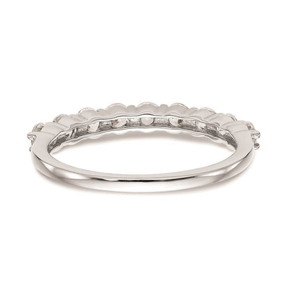 14k White Gold Real Diamond Wedding Band