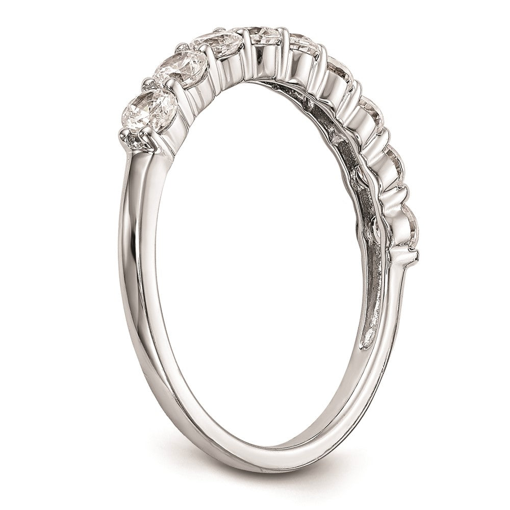 14k White Gold Real Diamond Wedding Band