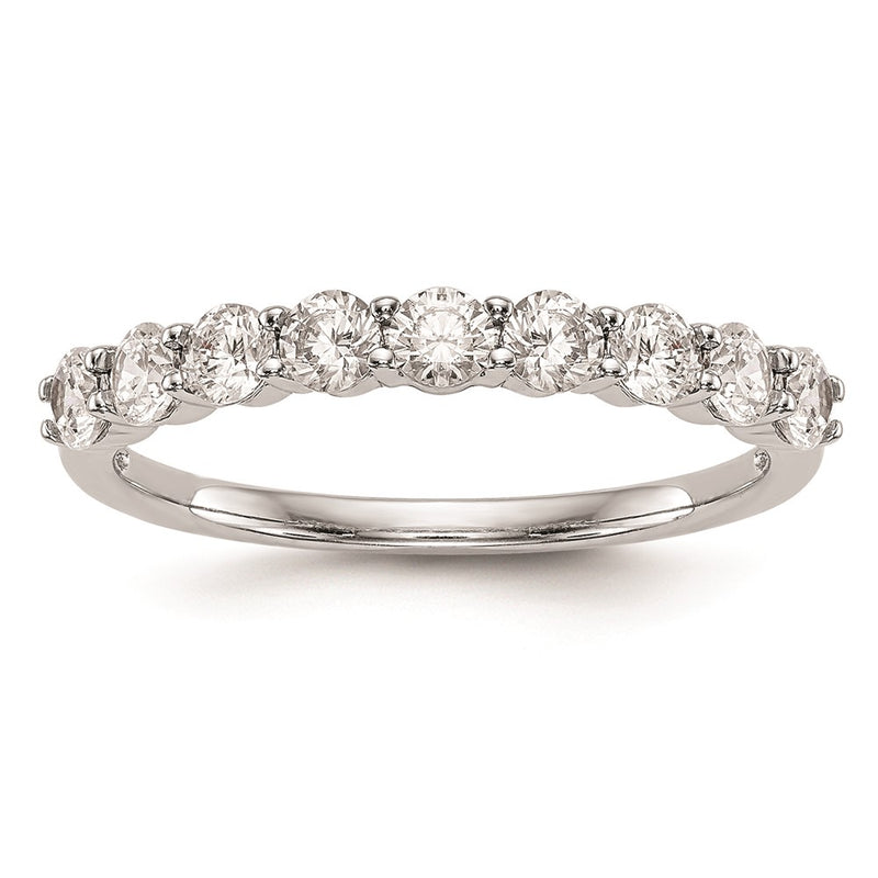 14k White Gold Real Diamond Wedding Band