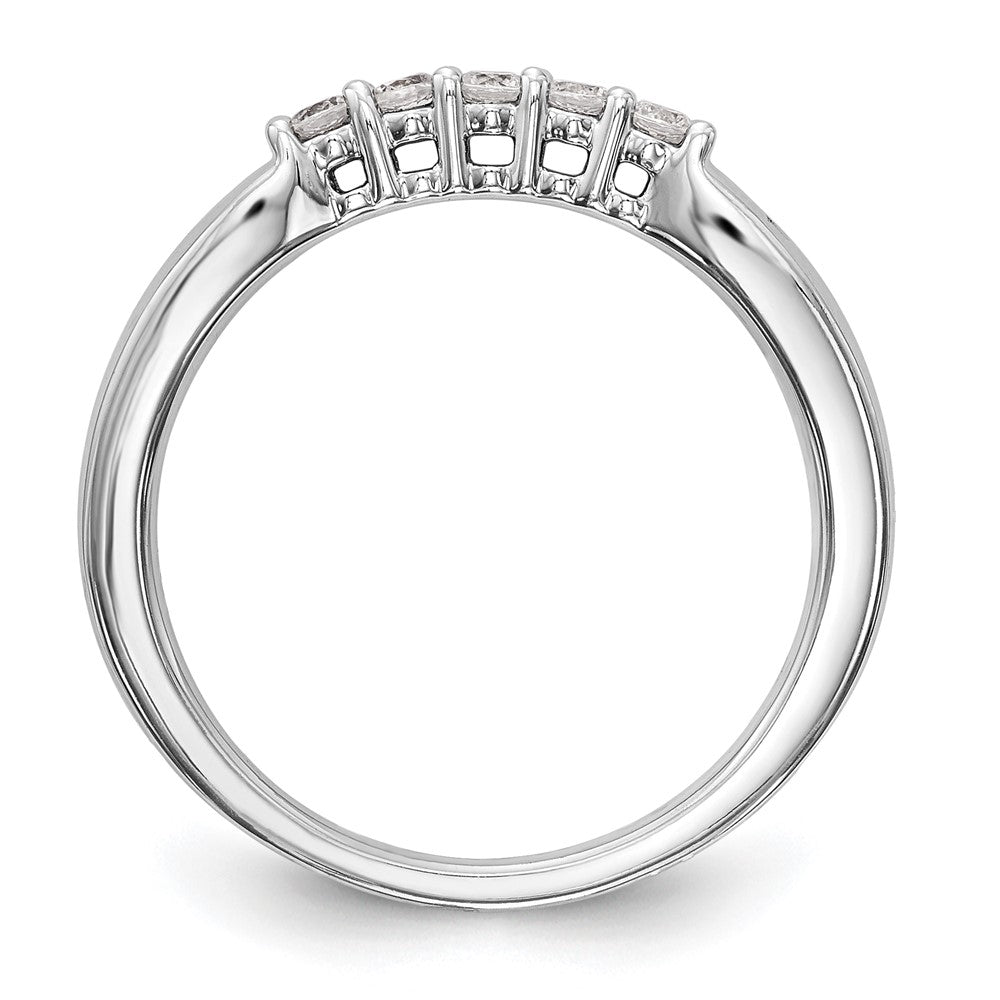0.15ct. CZ Solid Real 14k White Gold Wedding Wedding Band Ring
