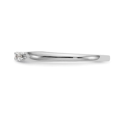 0.15ct. CZ Solid Real 14k White Gold Wedding Wedding Band Ring