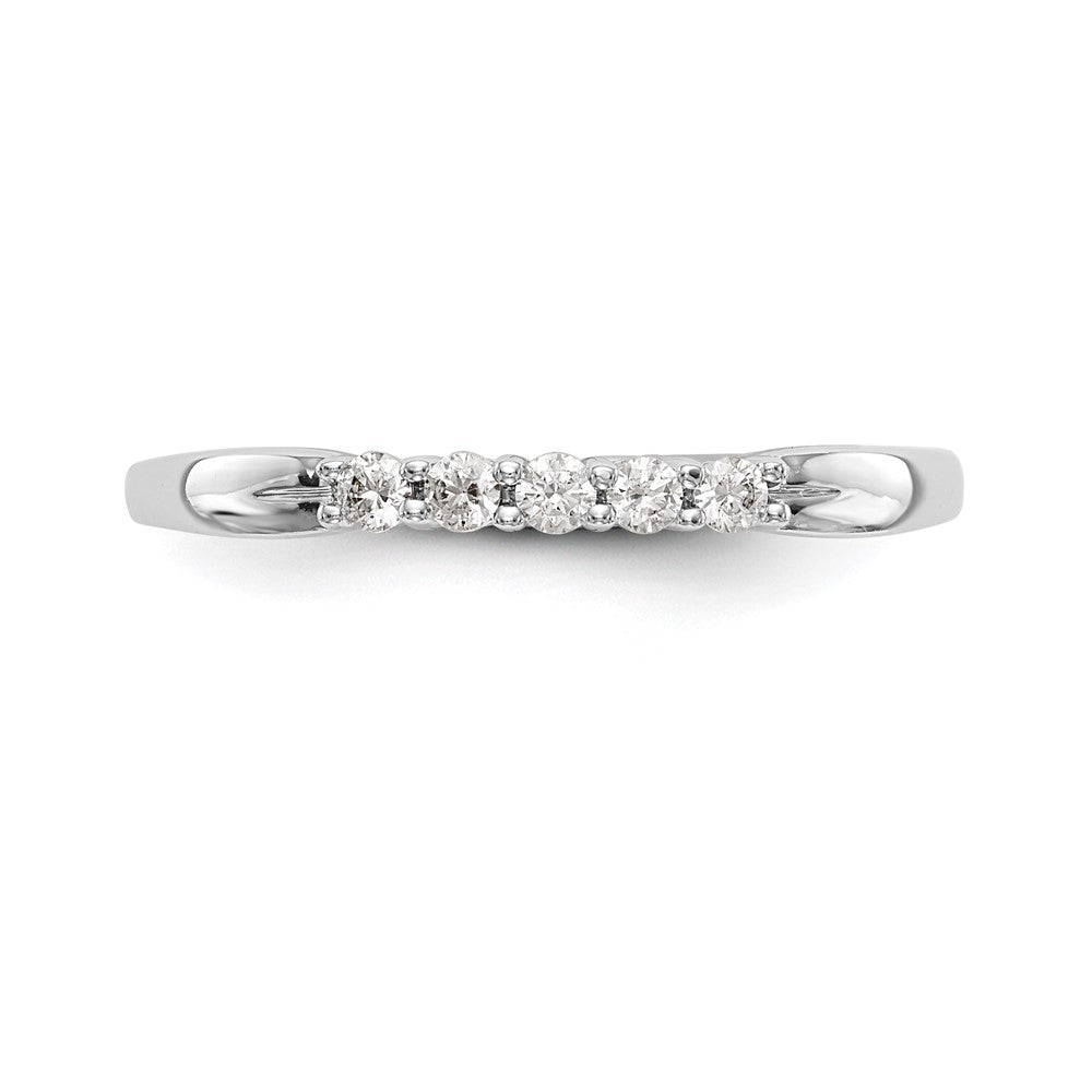 0.15ct. CZ Solid Real 14k White Gold Wedding Wedding Band Ring