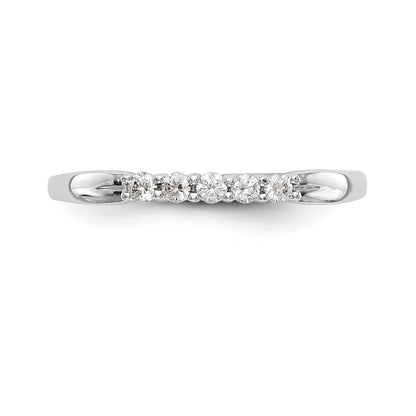 0.15ct. CZ Solid Real 14k White Gold Wedding Wedding Band Ring