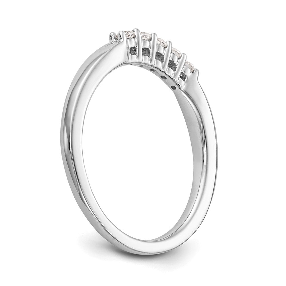 0.15ct. CZ Solid Real 14k White Gold Wedding Wedding Band Ring