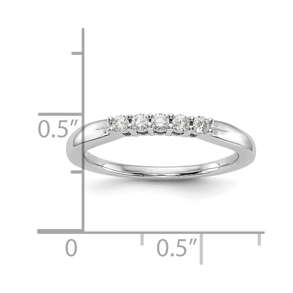 0.15ct. CZ Solid Real 14k White Gold Wedding Wedding Band Ring