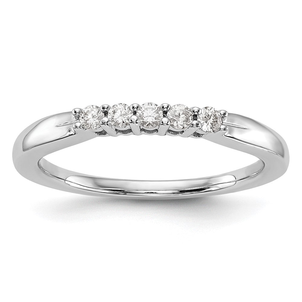 0.15ct. CZ Solid Real 14k White Gold Wedding Wedding Band Ring
