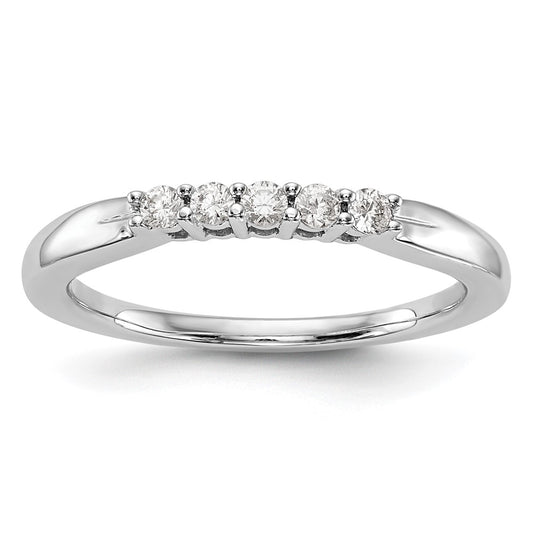 0.15ct. CZ Solid Real 14k White Gold Wedding Wedding Band Ring