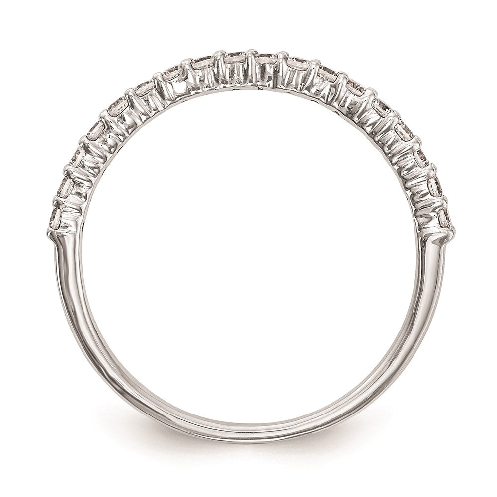 0.25ct. CZ Solid Real 14k White Gold Wedding Wedding Band Ring