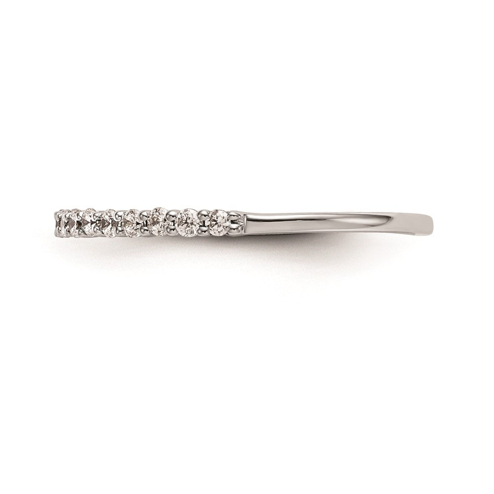 0.25ct. CZ Solid Real 14k White Gold Wedding Wedding Band Ring