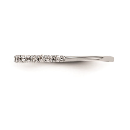 0.25ct. CZ Solid Real 14k White Gold Wedding Wedding Band Ring