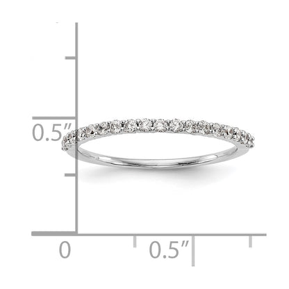 0.25ct. CZ Solid Real 14k White Gold Wedding Wedding Band Ring