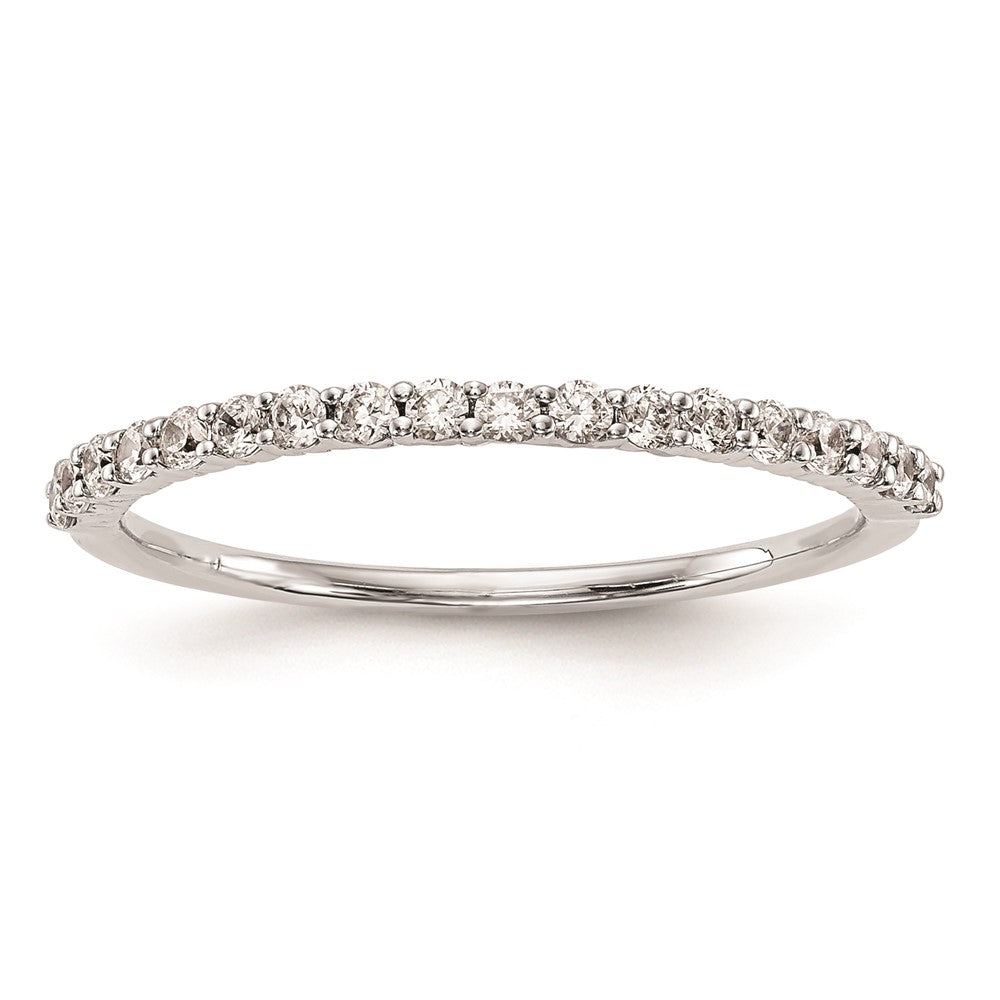 0.25ct. CZ Solid Real 14k White Gold Wedding Wedding Band Ring