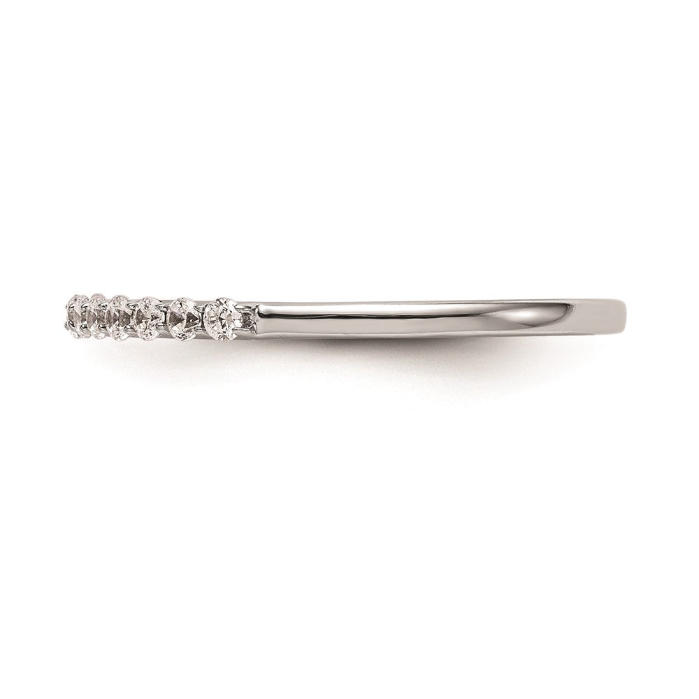 0.27ct. CZ Solid Real 14k White Gold Wedding Wedding Band Ring