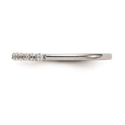 0.27ct. CZ Solid Real 14k White Gold Wedding Wedding Band Ring