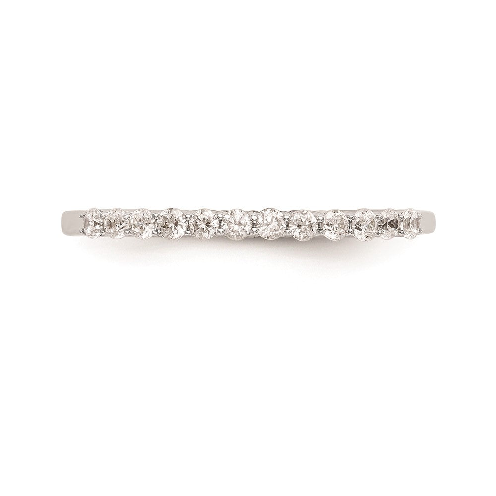 0.27ct. CZ Solid Real 14k White Gold Wedding Wedding Band Ring