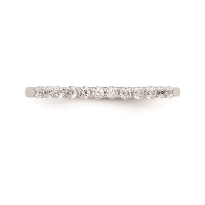 0.27ct. CZ Solid Real 14k White Gold Wedding Wedding Band Ring