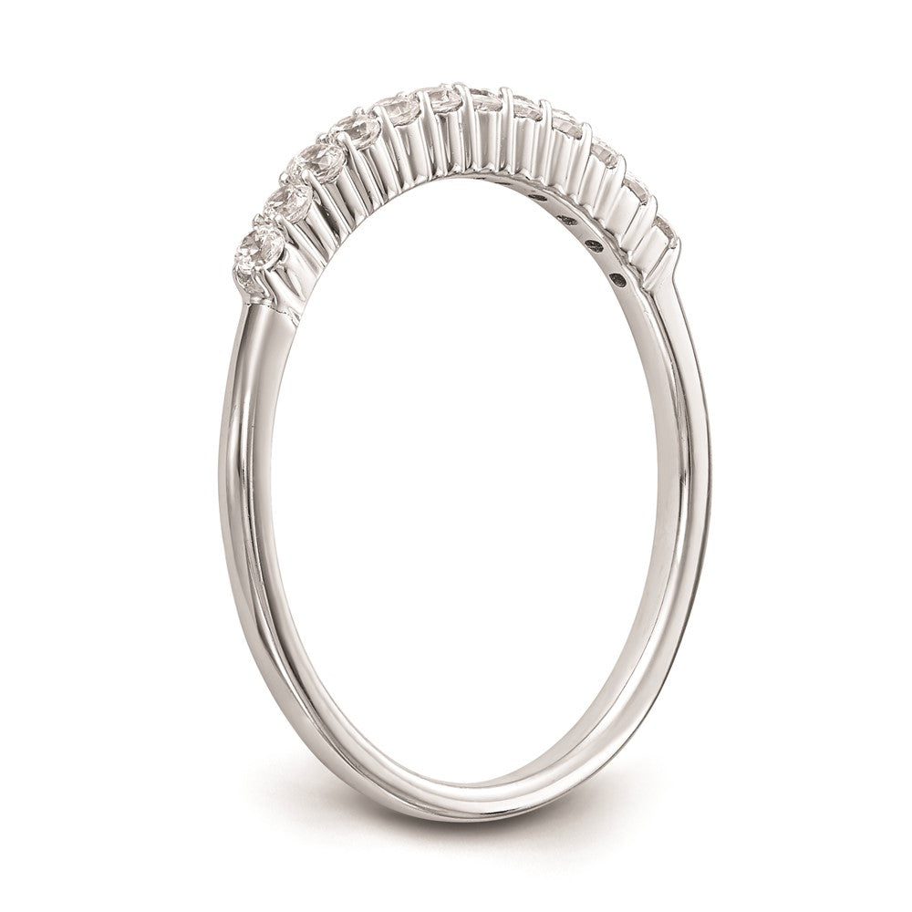 14k White Gold Real Diamond Wedding Band