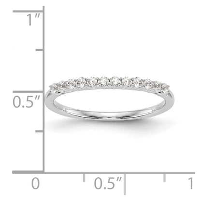 0.27ct. CZ Solid Real 14k White Gold Wedding Wedding Band Ring