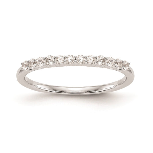 0.27ct. CZ Solid Real 14k White Gold Wedding Wedding Band Ring